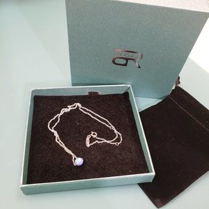 Flash labradorite ball pendant necklace gift set, gemstone pendant necklace, NWT